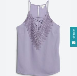 NWT Nine Britton Araminta Lace Detail Blouse Size Large